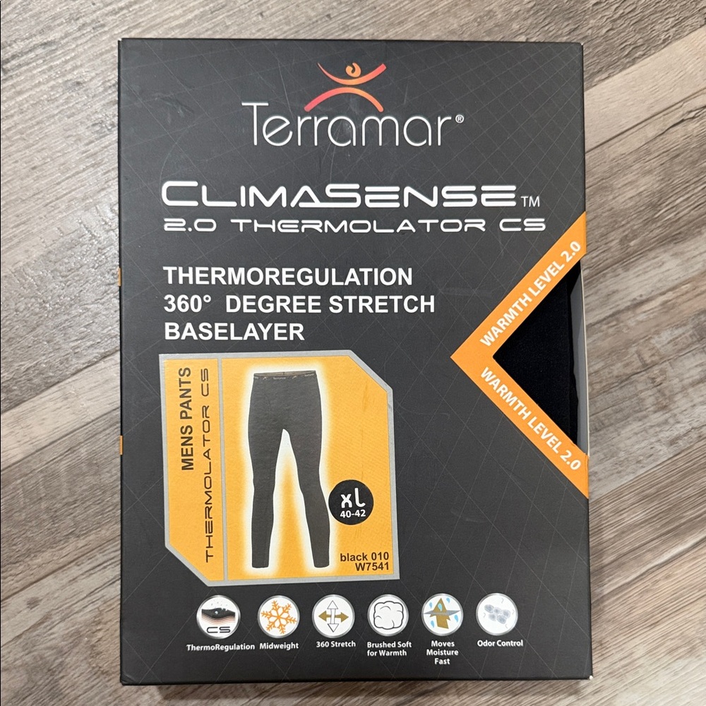 Terramar Climasense 2.0 Men's Baselayer Pants W7541 - Black